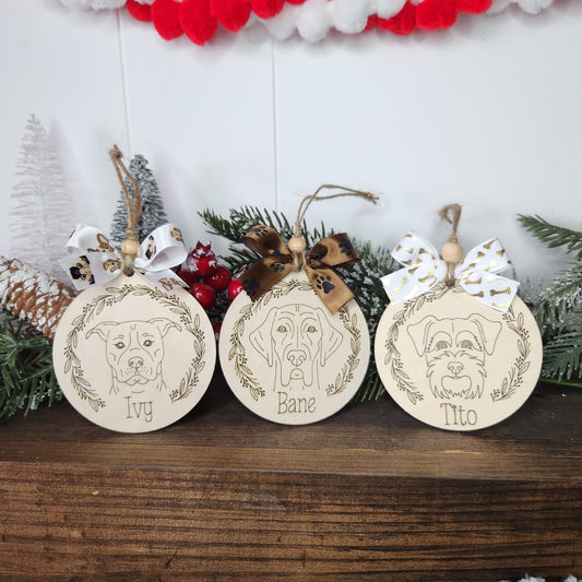 Personalized Dog Breed Engraved Ornament