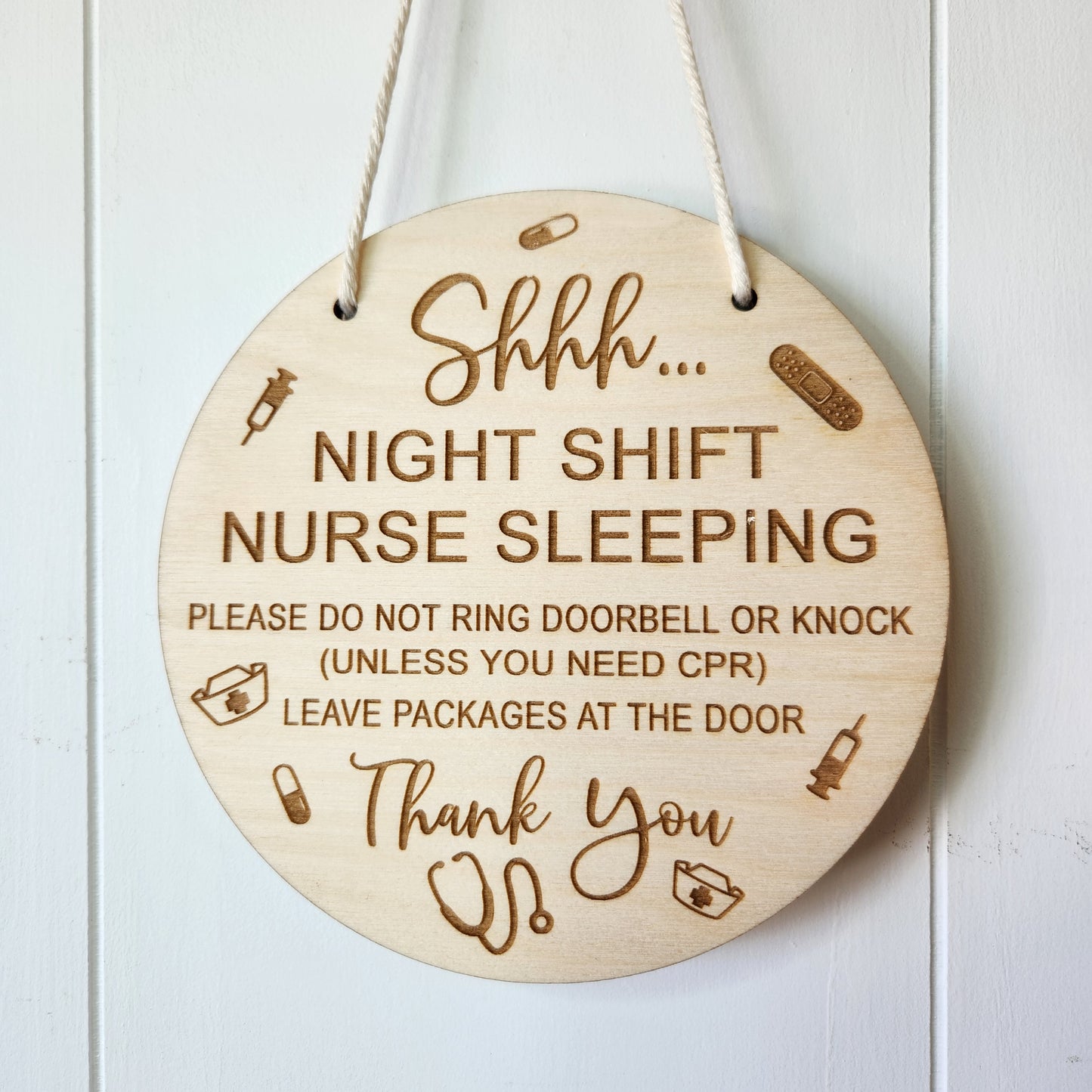 Shh Door Sign - Nurse