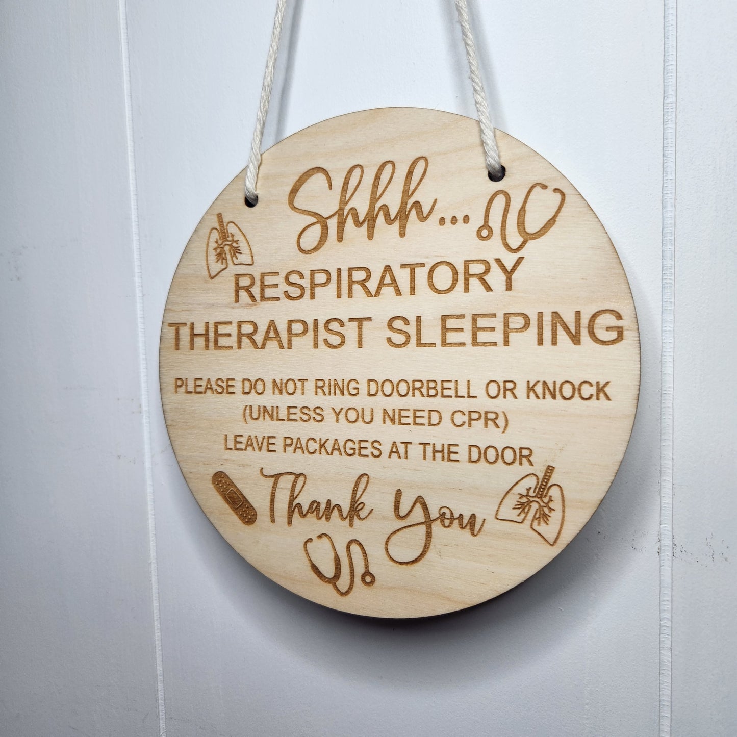 Shh Door Sign - Respiratory Therapist