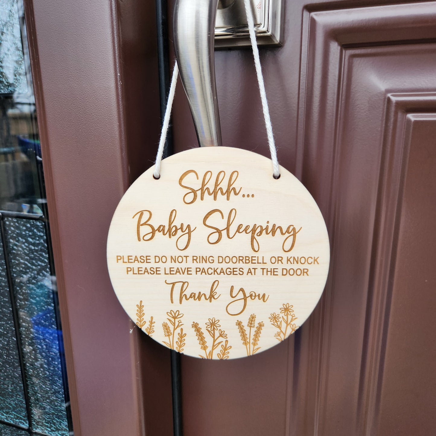 Shh Door Sign - Sleeping Baby - Do Not Knock Sign
