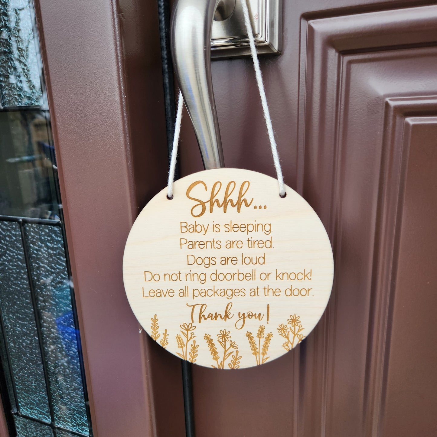 Shh Door Sign - Sleeping Baby - Do Not Knock Sign