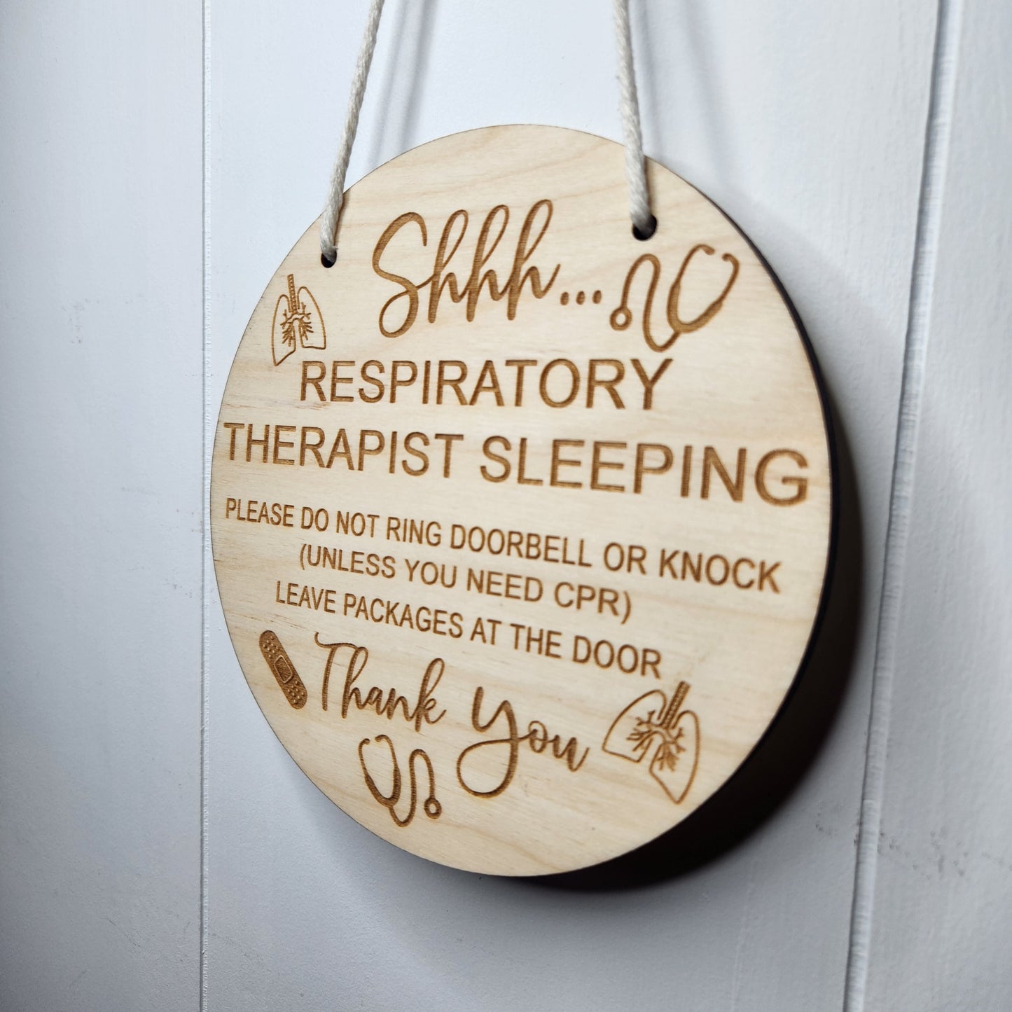Shh Door Sign - Respiratory Therapist