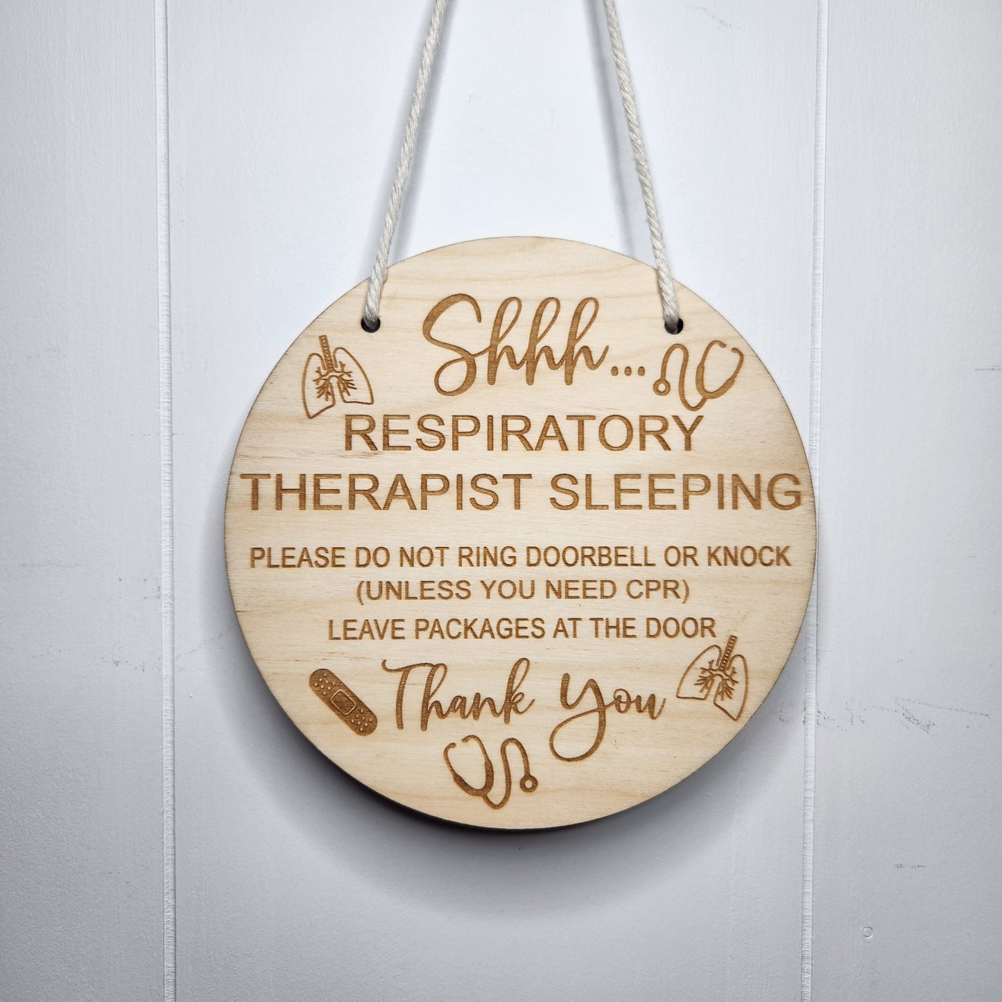 Shh Door Sign - Respiratory Therapist