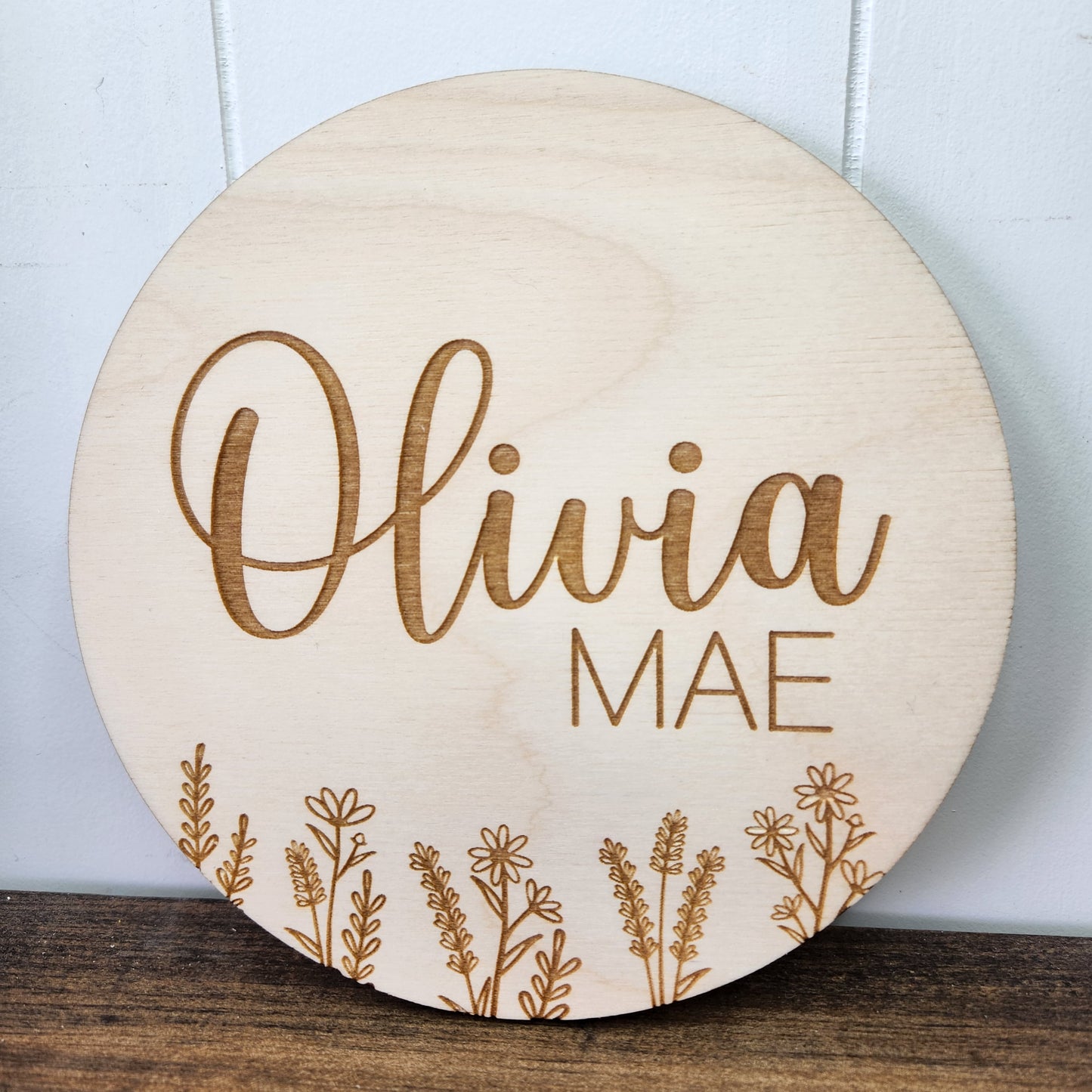 Personalized Engraved Baby Name Disc