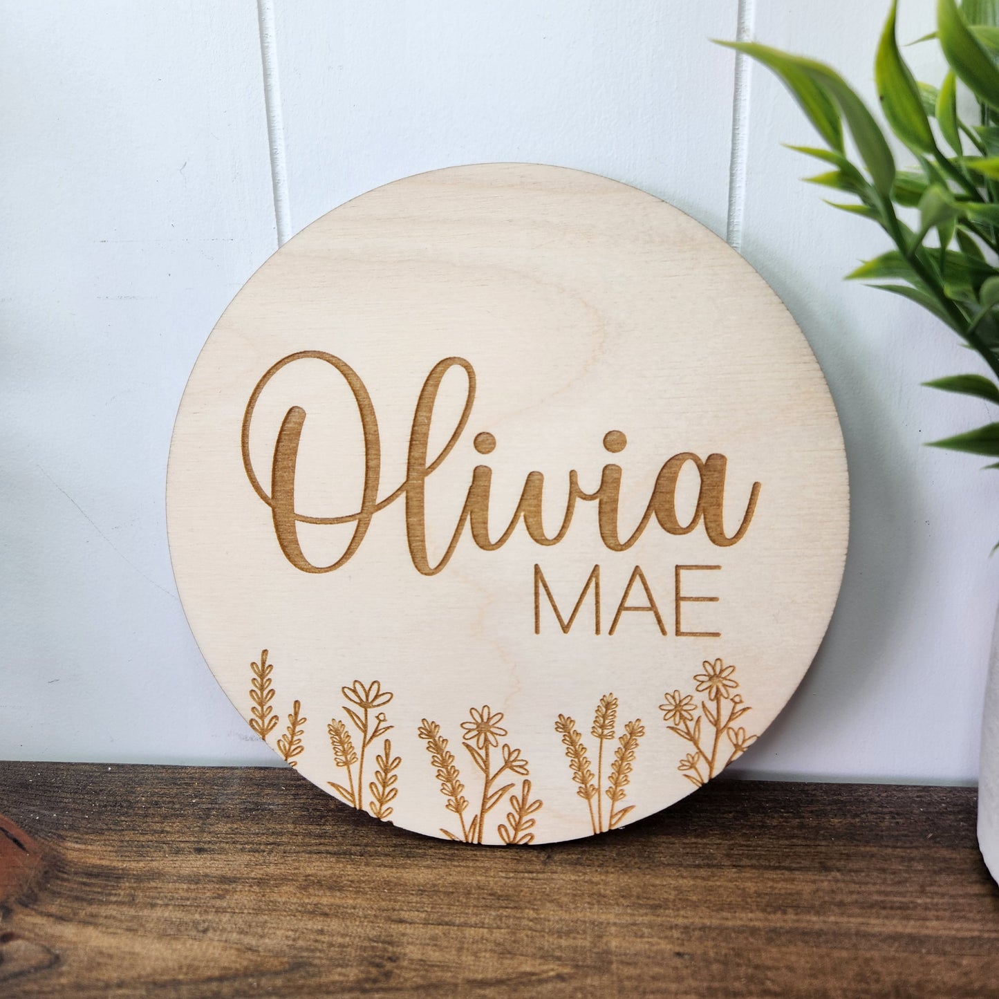 Personalized Engraved Baby Name Disc