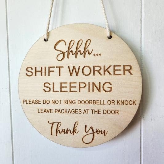 Shh Door Sign - Shift Worker