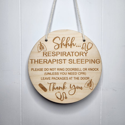 Shh Door Sign - Respiratory Therapist